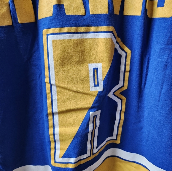 1985 NFL LA RAMS Vintage Bold Gold Royal Tshirt By SALEM - Picture 10 of 11